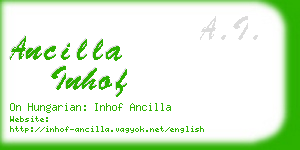 ancilla inhof business card